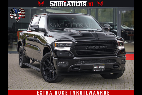 Dodge Ram 1500 BLACK EDITION | 4X4 5.7 V8 | PRINS LPG | CAMERA | APPLE CARPLAY | 3500KG | 22INCH NIGHT | FULL LED | ADAPTIVE CRUISE | MEMORY SEATS | LEDER | DUBBELE CABINE | CREWCAB