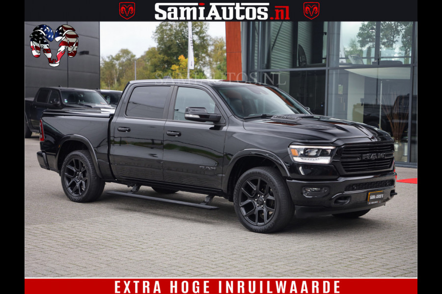 Dodge Ram 1500 BLACK EDITION | 4X4 5.7 V8 | PRINS LPG | CAMERA | APPLE CARPLAY | 3500KG | 22INCH NIGHT | FULL LED | ADAPTIVE CRUISE | MEMORY SEATS | LEDER | DUBBELE CABINE | CREWCAB