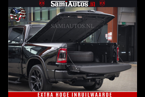 Dodge Ram 1500 BLACK EDITION | 4X4 5.7 V8 | PRINS LPG | CAMERA | APPLE CARPLAY | 3500KG | 22INCH NIGHT | FULL LED | ADAPTIVE CRUISE | MEMORY SEATS | LEDER | DUBBELE CABINE | CREWCAB