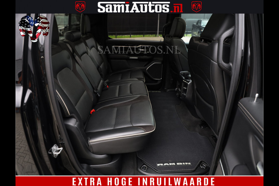 Dodge Ram 1500 BLACK EDITION | 4X4 5.7 V8 | PRINS LPG | CAMERA | APPLE CARPLAY | 3500KG | 22INCH NIGHT | FULL LED | ADAPTIVE CRUISE | MEMORY SEATS | LEDER | DUBBELE CABINE | CREWCAB