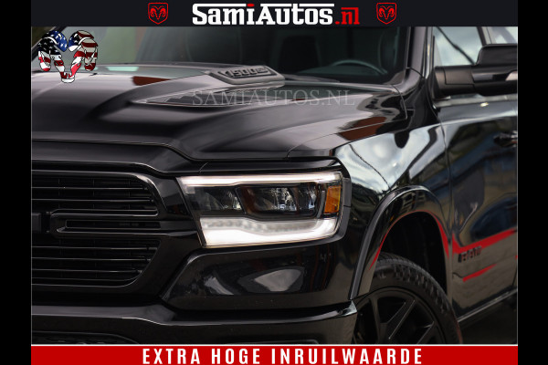 Dodge Ram 1500 BLACK EDITION | 4X4 5.7 V8 | PRINS LPG | CAMERA | APPLE CARPLAY | 3500KG | 22INCH NIGHT | FULL LED | ADAPTIVE CRUISE | MEMORY SEATS | LEDER | DUBBELE CABINE | CREWCAB
