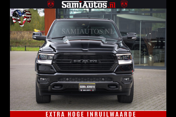 Dodge Ram 1500 BLACK EDITION | 4X4 5.7 V8 | PRINS LPG | CAMERA | APPLE CARPLAY | 3500KG | 22INCH NIGHT | FULL LED | ADAPTIVE CRUISE | MEMORY SEATS | LEDER | DUBBELE CABINE | CREWCAB