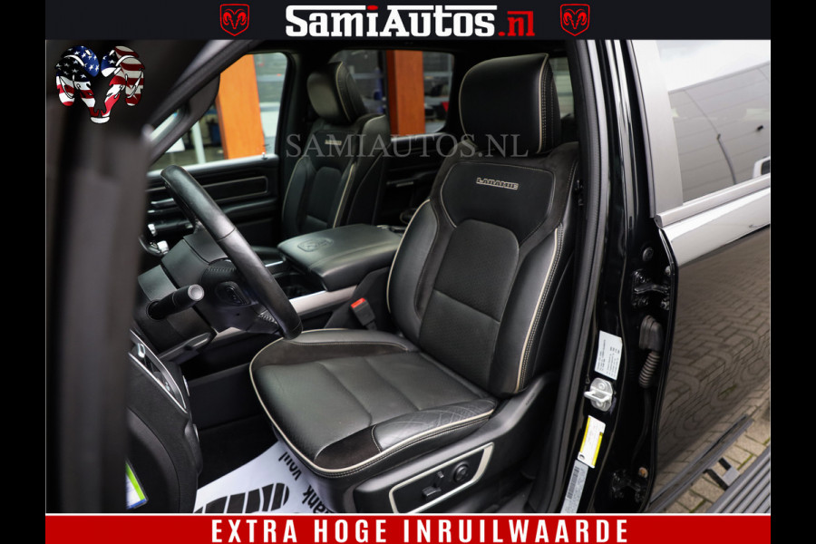 Dodge Ram 1500 BLACK EDITION | 4X4 5.7 V8 | PRINS LPG | CAMERA | APPLE CARPLAY | 3500KG | 22INCH NIGHT | FULL LED | ADAPTIVE CRUISE | MEMORY SEATS | LEDER | DUBBELE CABINE | CREWCAB