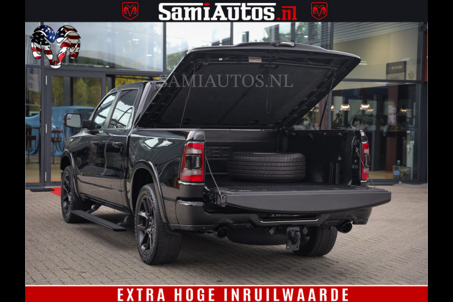 Dodge Ram 1500 BLACK EDITION | 4X4 5.7 V8 | PRINS LPG | CAMERA | APPLE CARPLAY | 3500KG | 22INCH NIGHT | FULL LED | ADAPTIVE CRUISE | MEMORY SEATS | LEDER | DUBBELE CABINE | CREWCAB