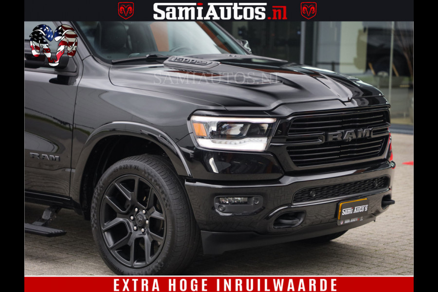 Dodge Ram 1500 BLACK EDITION | 4X4 5.7 V8 | PRINS LPG | CAMERA | APPLE CARPLAY | 3500KG | 22INCH NIGHT | FULL LED | ADAPTIVE CRUISE | MEMORY SEATS | LEDER | DUBBELE CABINE | CREWCAB