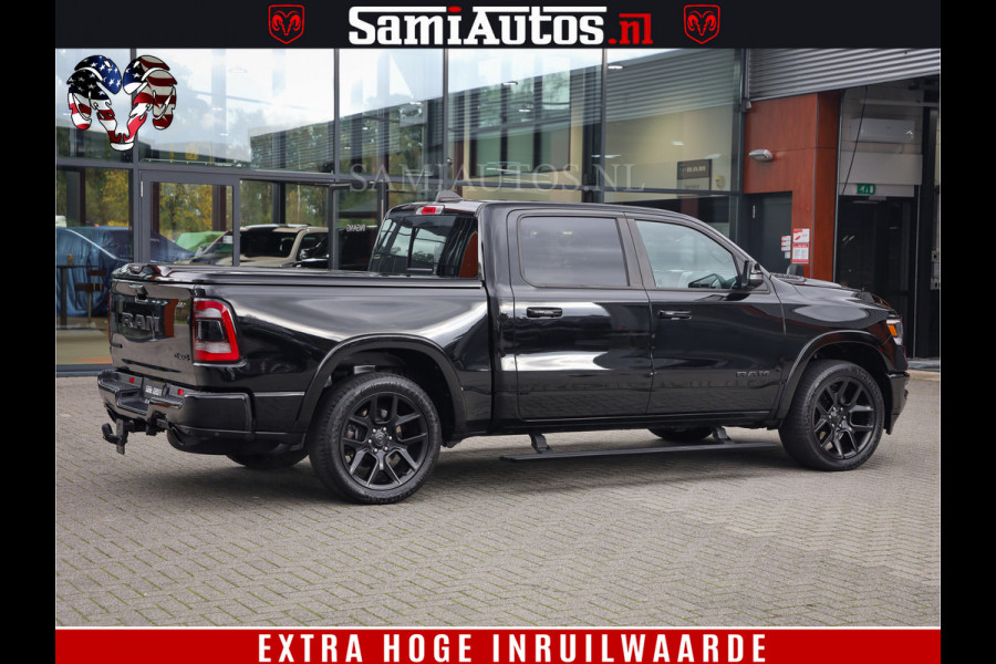 Dodge Ram 1500 BLACK EDITION | 4X4 5.7 V8 | PRINS LPG | CAMERA | APPLE CARPLAY | 3500KG | 22INCH NIGHT | FULL LED | ADAPTIVE CRUISE | MEMORY SEATS | LEDER | DUBBELE CABINE | CREWCAB