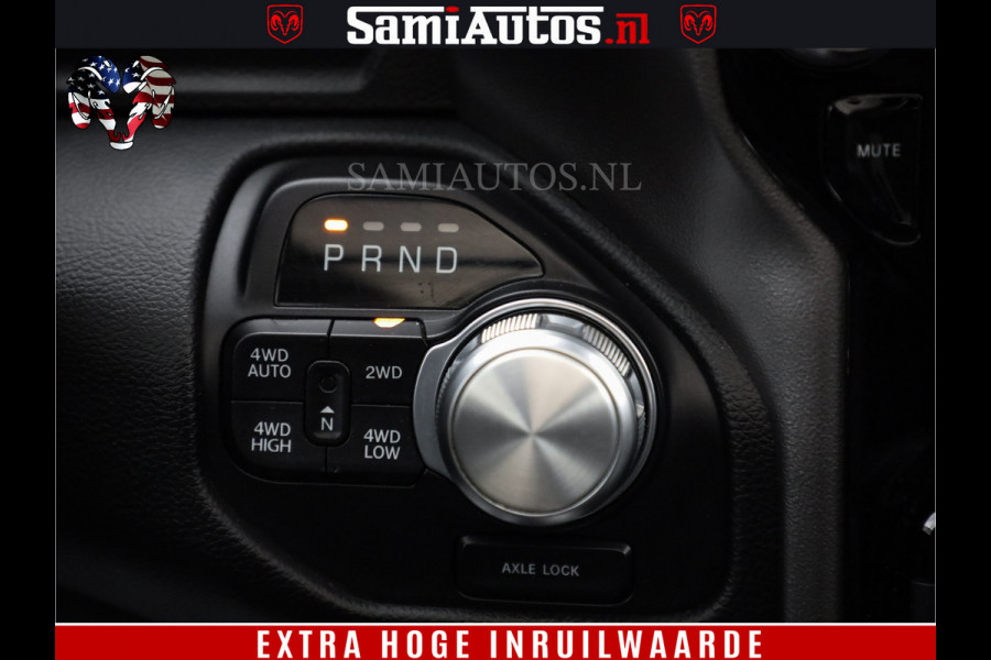 Dodge Ram 1500 BLACK EDITION | 4X4 5.7 V8 | PRINS LPG | CAMERA | APPLE CARPLAY | 3500KG | 22INCH NIGHT | FULL LED | ADAPTIVE CRUISE | MEMORY SEATS | LEDER | DUBBELE CABINE | CREWCAB