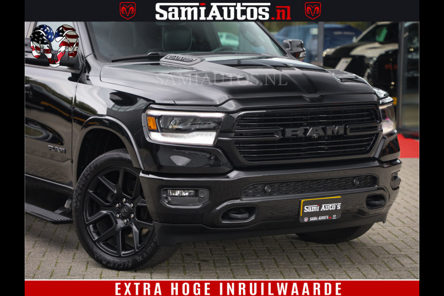 Dodge Ram 1500 BLACK EDITION | 4X4 5.7 V8 | PRINS LPG | CAMERA | APPLE CARPLAY | 3500KG | 22INCH NIGHT | FULL LED | ADAPTIVE CRUISE | MEMORY SEATS | LEDER | DUBBELE CABINE | CREWCAB