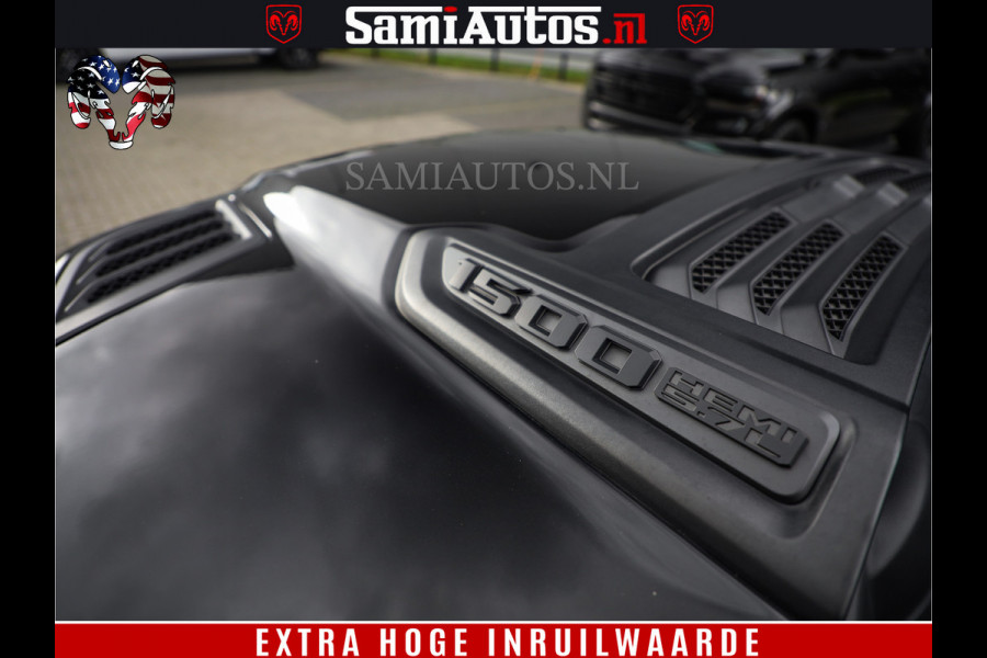 Dodge Ram 1500 BLACK EDITION | 4X4 5.7 V8 | PRINS LPG | CAMERA | APPLE CARPLAY | 3500KG | 22INCH NIGHT | FULL LED | ADAPTIVE CRUISE | MEMORY SEATS | LEDER | DUBBELE CABINE | CREWCAB