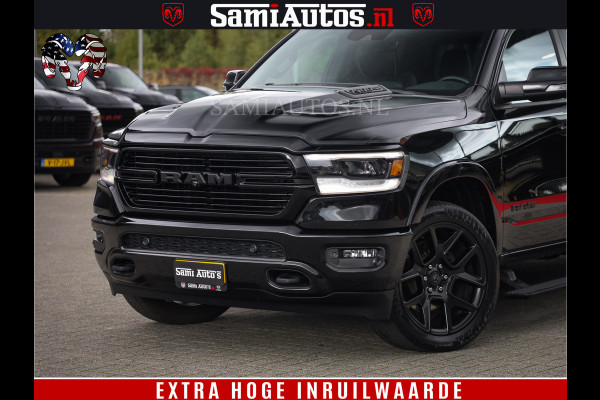 Dodge Ram 1500 BLACK EDITION | 4X4 5.7 V8 | PRINS LPG | CAMERA | APPLE CARPLAY | 3500KG | 22INCH NIGHT | FULL LED | ADAPTIVE CRUISE | MEMORY SEATS | LEDER | DUBBELE CABINE | CREWCAB