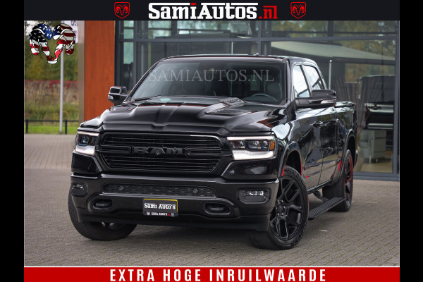 Dodge Ram 1500 BLACK EDITION | 4X4 5.7 V8 | PRINS LPG | CAMERA | APPLE CARPLAY | 3500KG | 22INCH NIGHT | FULL LED | ADAPTIVE CRUISE | MEMORY SEATS | LEDER | DUBBELE CABINE | CREWCAB