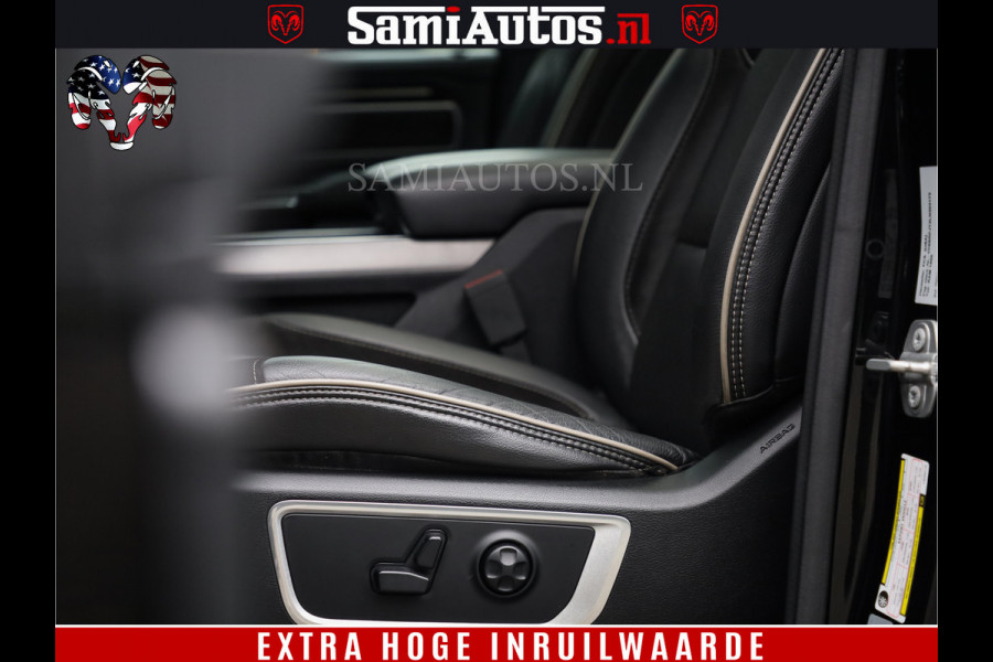 Dodge Ram 1500 BLACK EDITION | 4X4 5.7 V8 | PRINS LPG | CAMERA | APPLE CARPLAY | 3500KG | 22INCH NIGHT | FULL LED | ADAPTIVE CRUISE | MEMORY SEATS | LEDER | DUBBELE CABINE | CREWCAB