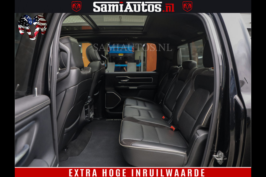 Dodge Ram 1500 BLACK EDITION | 4X4 5.7 V8 | PRINS LPG | CAMERA | APPLE CARPLAY | 3500KG | 22INCH NIGHT | FULL LED | ADAPTIVE CRUISE | MEMORY SEATS | LEDER | DUBBELE CABINE | CREWCAB