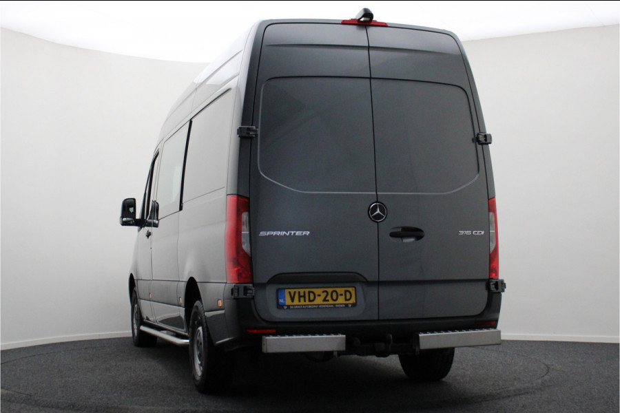 Mercedes-Benz Sprinter 316 CDI L2H2 Automaat DC 6-Zits, Airco, Cruise, Camera, Apple Carplay, Sidebars, Trekhaak 3500KG