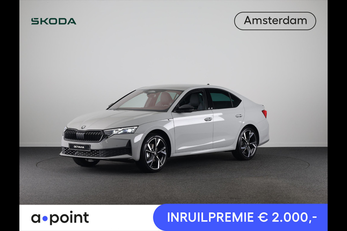 Škoda Octavia Sportline Tour m-HEV 1.5 TSI 150 pk 7 versn. DSG | Navigatie pakket | Soundsystem Canton | Travel Assist | Winter pakket | Trekhaak wegklapbaar | Elektrisch verstelbare voorstoelen | 19 inch lichtmetalen velgen Škoda Octavia Sportline Tour m-HEV 1.5 TSI 150 pk 7 versn. DSG | Navigatie pakket | Soundsystem Canton | Travel Assist | Winter pakket | Trekhaak wegklapbaar | Elektrisch verstelbare voorstoelen | 19 inch lichtmetalen velgen