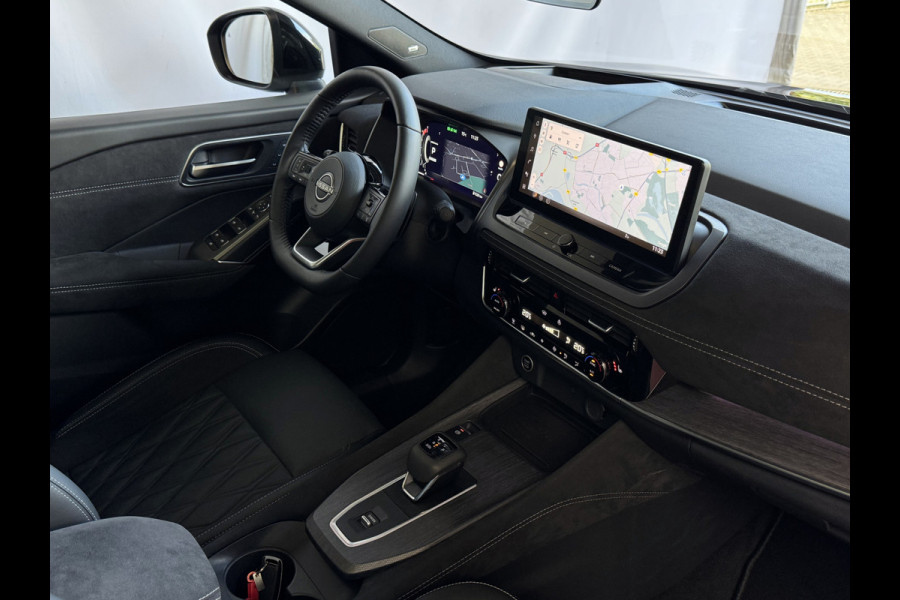 Nissan QASHQAI 1.3 MHEV 160PK TEKNA PLUS BOSE 20''LMV LEER ALCANTARA PANO MASSAGE BOSE STOEL/STUUR/RUIT VERW MATRIX.LED ELEK.KLEP HEADUP 20''LM 03/2025