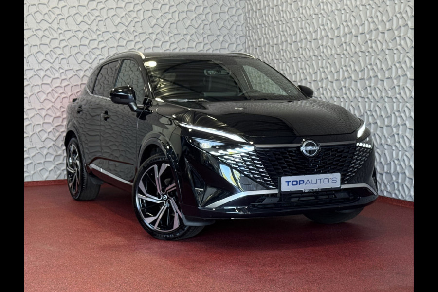 Nissan QASHQAI 1.3 MHEV 160PK TEKNA PLUS BOSE 20''LMV LEER ALCANTARA PANO MASSAGE BOSE STOEL/STUUR/RUIT VERW MATRIX.LED ELEK.KLEP HEADUP 20''LM 03/2025