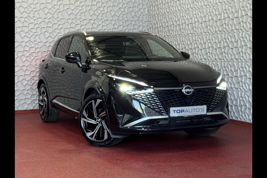 Nissan QASHQAI 1.3 MHEV 160PK TEKNA PLUS BOSE 20''LMV LEER ALCANTARA PANO MASSAGE BOSE STOEL/STUUR/RUIT VERW MATRIX.LED ELEK.KLEP HEADUP 20''LM 03/2025