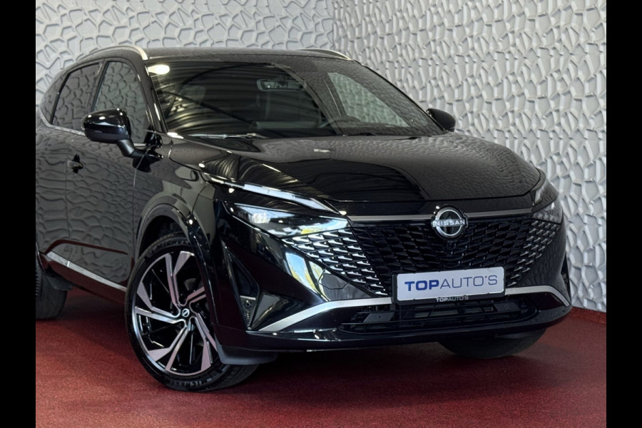 Nissan QASHQAI 1.3 MHEV 160PK TEKNA PLUS BOSE 20''LMV LEER ALCANTARA PANO MASSAGE BOSE STOEL/STUUR/RUIT VERW MATRIX.LED ELEK.KLEP HEADUP 20''LM 03/2025