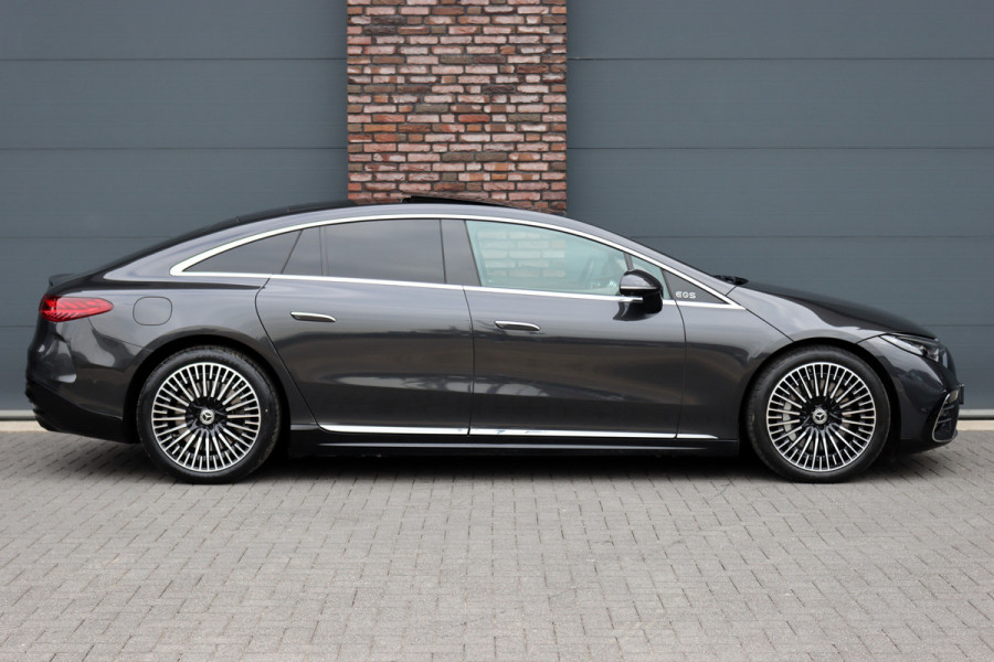 Mercedes-Benz EQS 450+ AMG Line 108 kWh | ex. BTW €55.000,- | Hyperscreen | Achterasbesturing | Airmatic | Distronic+ | Massage | Burmester | Digital Light | HUD | Stoelventilatie | Verwarmd Stuurwiel |