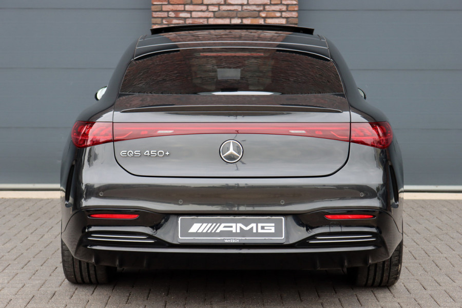 Mercedes-Benz EQS 450+ AMG Line 108 kWh | ex. BTW €55.000,- | Hyperscreen | Achterasbesturing | Airmatic | Distronic+ | Massage | Burmester | Digital Light | HUD | Stoelventilatie | Verwarmd Stuurwiel |