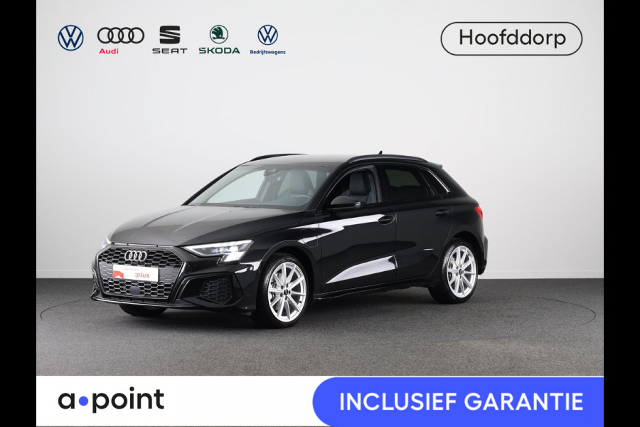 Audi A3 Sportback 40 TFSI e S edition 204 pk S-tronic | Private lease vanaf € 699,- pm | Verlengde garantie | Navigatie | Trekhaak (afneembaar) | Parkeersensoren (Park assist) | Adaptieve cruise control | Stoelverwarming | S-line |