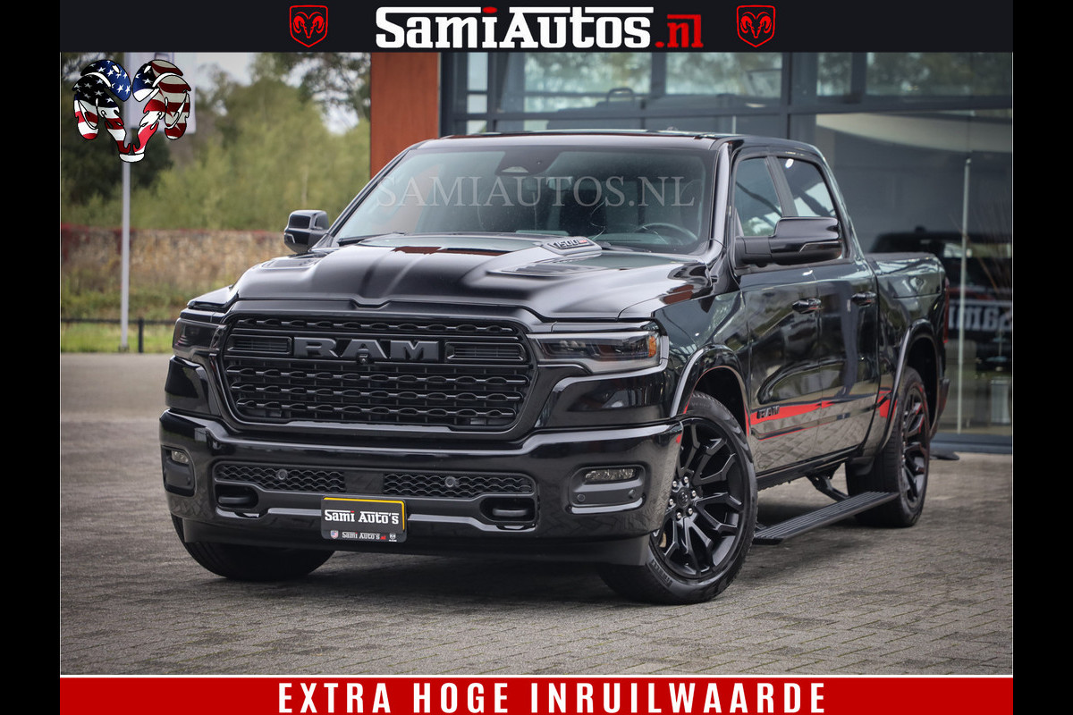 Dodge Ram 1500 Limited Demo Night High Output 540HP 706Nm | Massage + Full Option | De Meest Luxe en Volle Pick-Up in zijn Klasse | Comfortabele Dubbele Cabine met Royale 5 Zitplaatsen | BPM vrij | Nu Leverbaar uit Voorraad | Voorraad Nr 2263 - V76JVF Dodge Ram 1500 Limited Demo Night High Output 540HP 706Nm | Massage + Full Option | De Meest Luxe en Volle Pick-Up in zijn Klasse | Comfortabele Dubbele Cabine met Royale 5 Zitplaatsen | BPM vrij | Nu Leverbaar uit Voorraad | Voorraad Nr 2263 - V76JVF