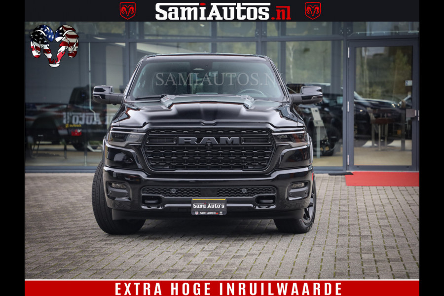 Dodge Ram 1500 Limited Demo Night High Output 540HP 706Nm | Massage + Full Option | De Meest Luxe en Volle Pick-Up in zijn Klasse | Comfortabele Dubbele Cabine met Royale 5 Zitplaatsen | BPM vrij | Nu Leverbaar uit Voorraad | Voorraad Nr 2263 - V76JVF