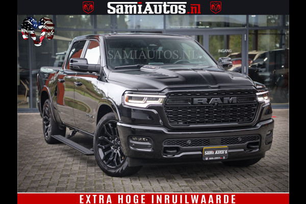 Dodge Ram 1500 Limited Demo Night High Output 540HP 706Nm | Massage + Full Option | De Meest Luxe en Volle Pick-Up in zijn Klasse | Comfortabele Dubbele Cabine met Royale 5 Zitplaatsen | BPM vrij | Nu Leverbaar uit Voorraad | Voorraad Nr 2263 - V76JVF