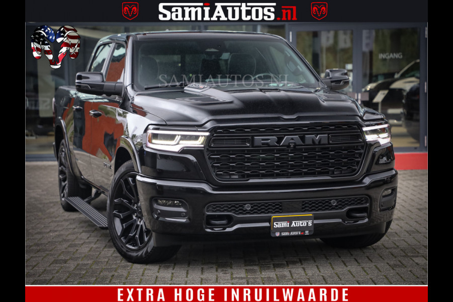 Dodge Ram 1500 Limited Demo Night High Output 540HP 706Nm | Massage + Full Option | De Meest Luxe en Volle Pick-Up in zijn Klasse | Comfortabele Dubbele Cabine met Royale 5 Zitplaatsen | BPM vrij | Nu Leverbaar uit Voorraad | Voorraad Nr 2263 - V76JVF