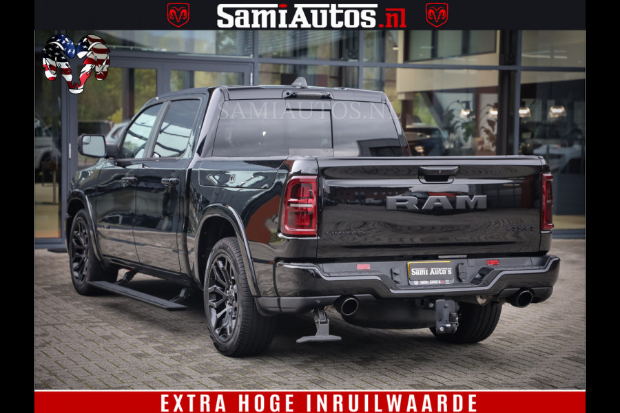 Dodge Ram 1500 Limited Demo Night High Output 540HP 706Nm | Massage + Full Option | De Meest Luxe en Volle Pick-Up in zijn Klasse | Comfortabele Dubbele Cabine met Royale 5 Zitplaatsen | BPM vrij | Nu Leverbaar uit Voorraad | Voorraad Nr 2263 - V76JVF