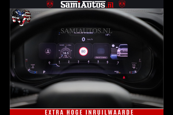 Dodge Ram 1500 Limited Demo Night High Output 540HP 706Nm | Massage + Full Option | De Meest Luxe en Volle Pick-Up in zijn Klasse | Comfortabele Dubbele Cabine met Royale 5 Zitplaatsen | BPM vrij | Nu Leverbaar uit Voorraad | Voorraad Nr 2263 - V76JVF