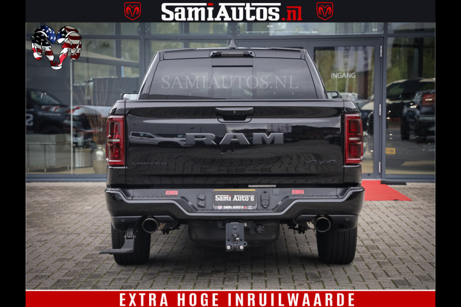 Dodge Ram 1500 Limited Demo Night High Output 540HP 706Nm | Massage + Full Option | De Meest Luxe en Volle Pick-Up in zijn Klasse | Comfortabele Dubbele Cabine met Royale 5 Zitplaatsen | BPM vrij | Nu Leverbaar uit Voorraad | Voorraad Nr 2263 - V76JVF