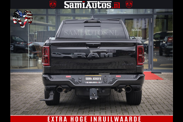 Dodge Ram 1500 Limited Demo Night High Output 540HP 706Nm | Massage + Full Option | De Meest Luxe en Volle Pick-Up in zijn Klasse | Comfortabele Dubbele Cabine met Royale 5 Zitplaatsen | BPM vrij | Nu Leverbaar uit Voorraad | Voorraad Nr 2263 - V76JVF