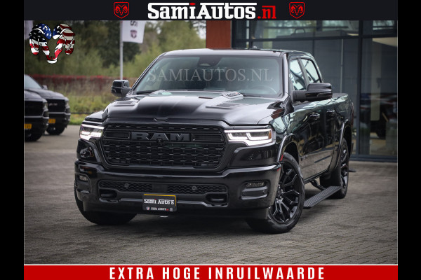 Dodge Ram 1500 Limited Demo Night High Output 540HP 706Nm | Massage + Full Option | De Meest Luxe en Volle Pick-Up in zijn Klasse | Comfortabele Dubbele Cabine met Royale 5 Zitplaatsen | BPM vrij | Nu Leverbaar uit Voorraad | Voorraad Nr 2263 - V76JVF