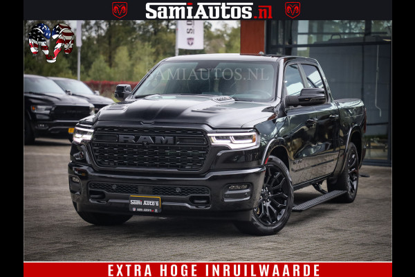 Dodge Ram 1500 Limited Demo Night High Output 540HP 706Nm | Massage + Full Option | De Meest Luxe en Volle Pick-Up in zijn Klasse | Comfortabele Dubbele Cabine met Royale 5 Zitplaatsen | BPM vrij | Nu Leverbaar uit Voorraad | Voorraad Nr 2263 - V76JVF