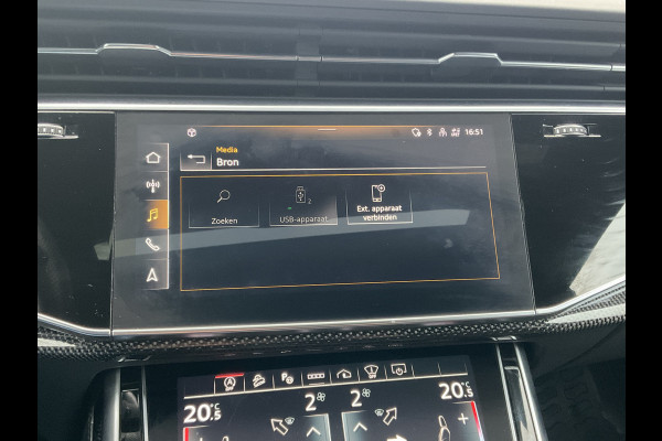 Audi Q8 4.0 TDI SQ8 NightVision Carboninleg B&O Sfeerverl HUD 360° Trekhaak Audi Q8 4.0 TDI SQ8 NightVision Carboninleg B&O Sfeerverl HUD 360° Trekhaak