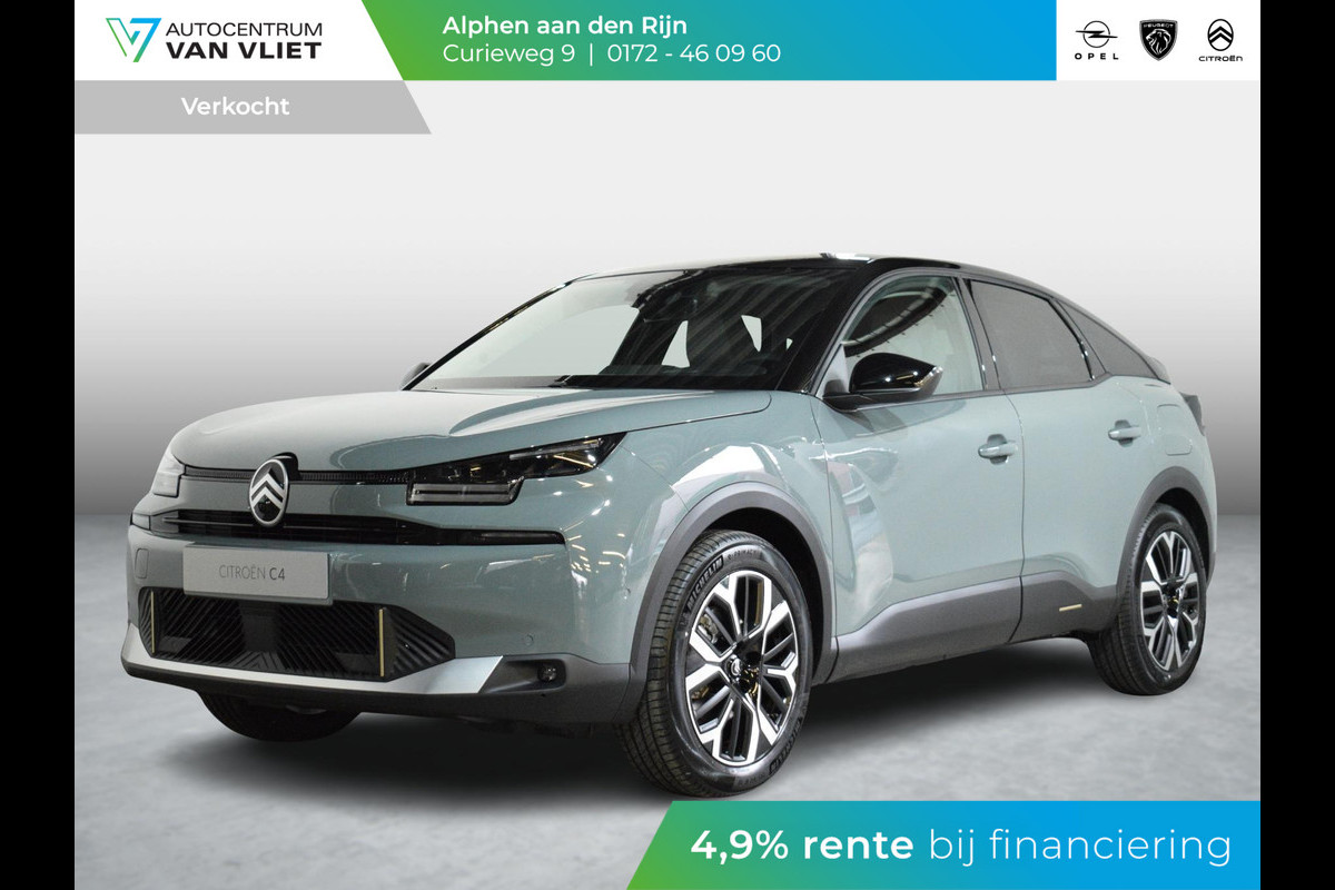 Citroën Ë-C4 Max 156pk Extended range 54 kWh Citroen Ë-C4 Max 54 kWh NAVIGATIE | CARPLAY | ACHTERUITRIJCAMERA MET SENSOREN | E.C.C. | STOELVERWARMING | Citroën Ë-C4 Max 156pk Extended range 54 kWh Citroen Ë-C4 Max 54 kWh NAVIGATIE | CARPLAY | ACHTERUITRIJCAMERA MET SENSOREN | E.C.C. | STOELVERWARMING |