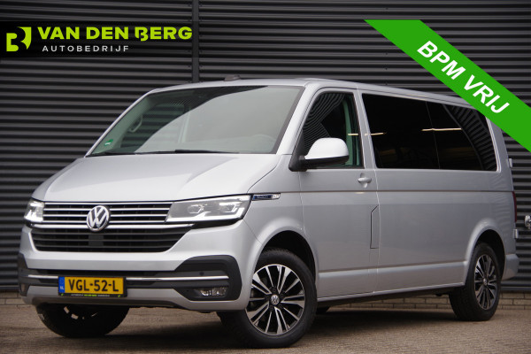 Volkswagen Transporter 2.0 TDI L2 BULLI, 150PK AUT. GLASSLOOK, LED, TREKHAAK, VIRTUAL, ADAPT. CRUISE, NAVI, AIRCO, PARKEERSENSOREN, CARPLAY, NL AUTO, N