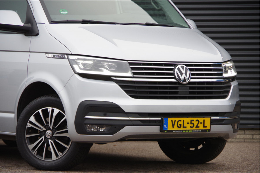 Volkswagen Transporter 2.0 TDI L2 BULLI, 150PK AUT. GLASSLOOK, LED, TREKHAAK, VIRTUAL, ADAPT. CRUISE, NAVI, AIRCO, PARKEERSENSOREN, CARPLAY, NL AUTO, N