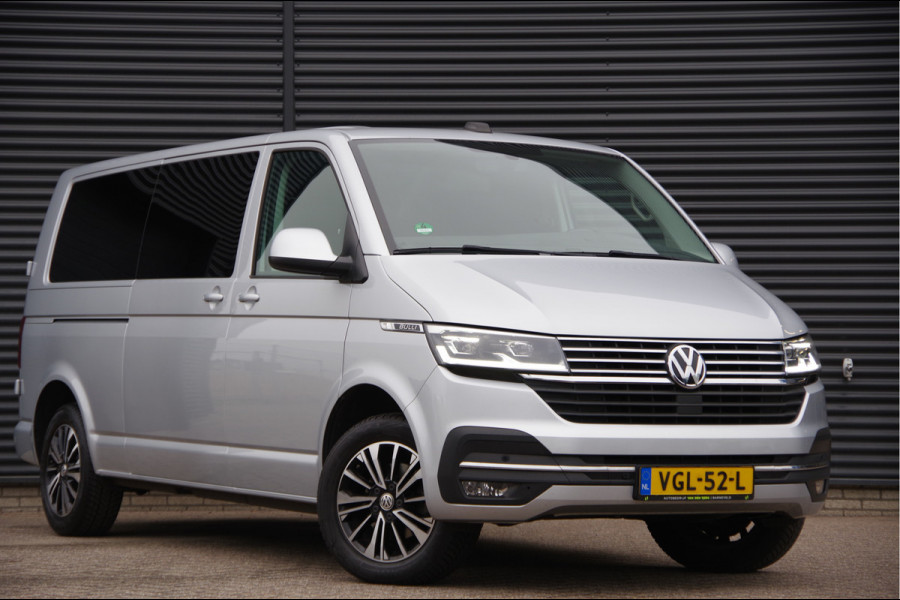 Volkswagen Transporter 2.0 TDI L2 BULLI, 150PK AUT. GLASSLOOK, LED, TREKHAAK, VIRTUAL, ADAPT. CRUISE, NAVI, AIRCO, PARKEERSENSOREN, CARPLAY, NL AUTO, N