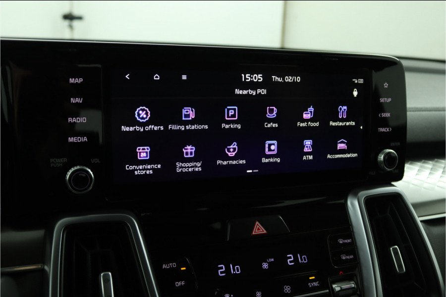 Kia Sorento 1.6 T-GDI Hybrid 2WD DynamicLine 7p. Automaat - Climate Control - LED Koplampen - Stoel/Stuurverwarming - Navigatie - Fabrieksgarantie Tot 2030