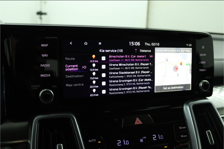 Kia Sorento 1.6 T-GDI Hybrid 2WD DynamicLine 7p. Automaat - Climate Control - LED Koplampen - Stoel/Stuurverwarming - Navigatie - Fabrieksgarantie Tot 2030