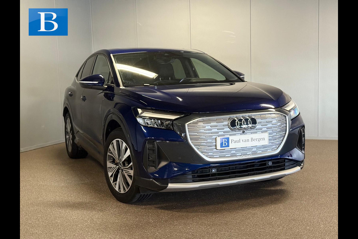 Audi Q4 Sportback e-tron 40 Launch Edition Advanced 77 kWh-SOH 96%-PANORAMA-LEDER-TREKHAAK-COMPLEET Audi Q4 Sportback e-tron 40 Launch Edition Advanced 77 kWh-SOH 96%-PANORAMA-LEDER-TREKHAAK-COMPLEET