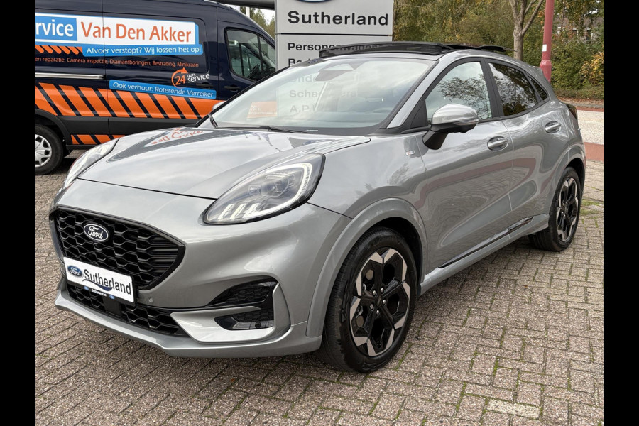 Ford Puma 1.0 EcoBoost Hybrid ST-Line X 155pk Automaat | Panoramadak | Afneembare trekhaak | Winter Pack | Adaptive cruise control | 360 graden camera | Bang&Olufsen | Elektrsiche achterklep | Matrix LED