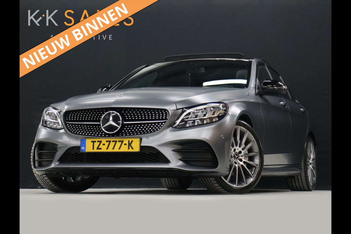Mercedes-Benz C-Klasse 180 AMG Sport [SCHUIFKANTELDAK, SFEERVERLICHTING, APPLE CARPLAY, ANDROID, CAMERA, STOELVERWARMING, VOL LEDER, CRUISE, CLIMATE, NIEUWSTAAT]