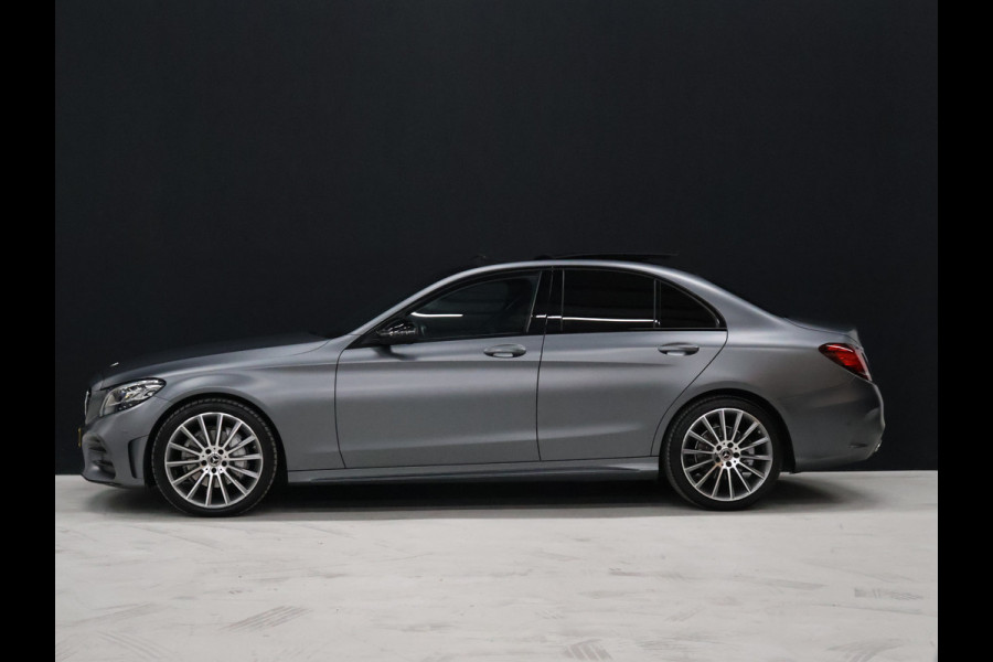 Mercedes-Benz C-Klasse 180 AMG Sport [SCHUIFKANTELDAK, SFEERVERLICHTING, APPLE CARPLAY, ANDROID, CAMERA, STOELVERWARMING, VOL LEDER, CRUISE, CLIMATE, NIEUWSTAAT]