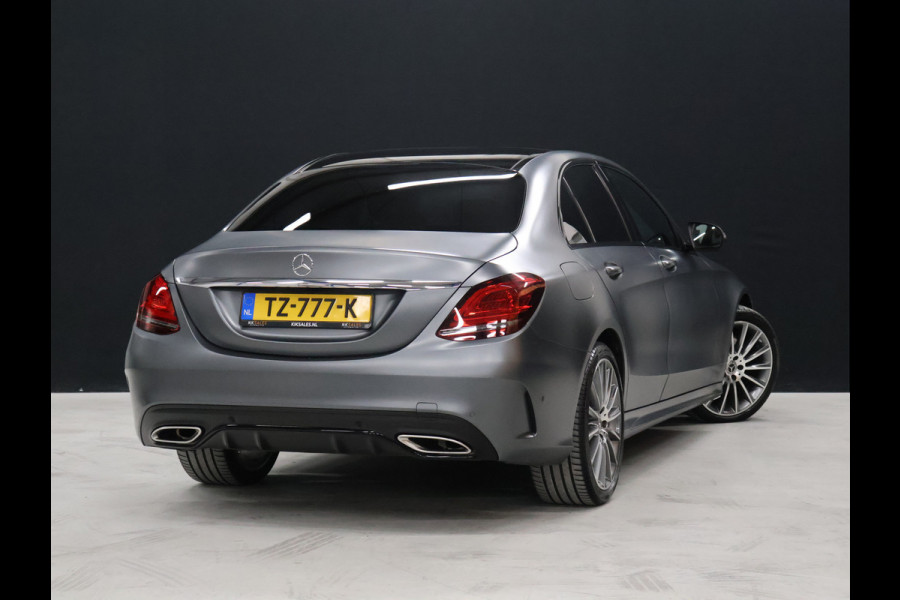 Mercedes-Benz C-Klasse 180 AMG Sport [SCHUIFKANTELDAK, SFEERVERLICHTING, APPLE CARPLAY, ANDROID, CAMERA, STOELVERWARMING, VOL LEDER, CRUISE, CLIMATE, NIEUWSTAAT]