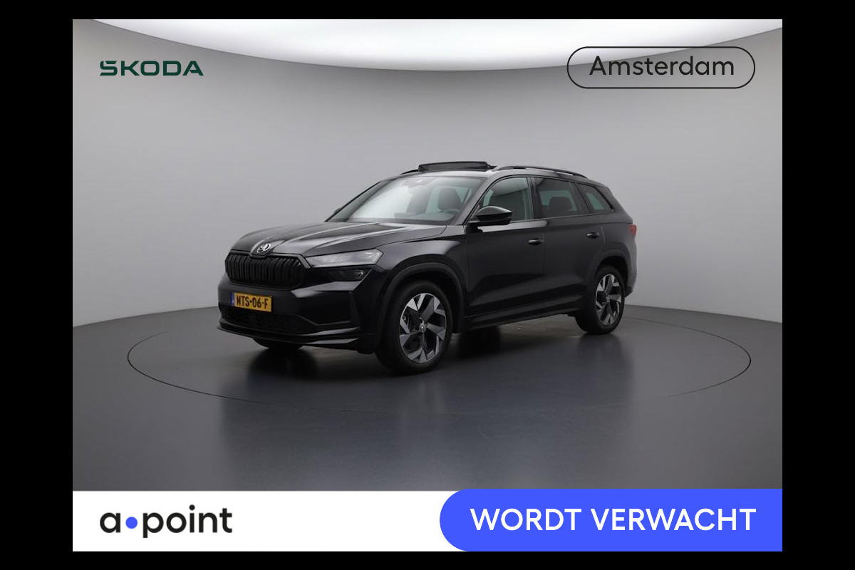 Škoda Kodiaq 1.5 TSI PHEV Sportline Business 204 pk Automaat (DSG) | Verlengde garantie | Panoramadak | Trekhaak (wegklapbaar) | Parkeersensoren | Achteruitrijcamera | Stoelverwarming v/a |