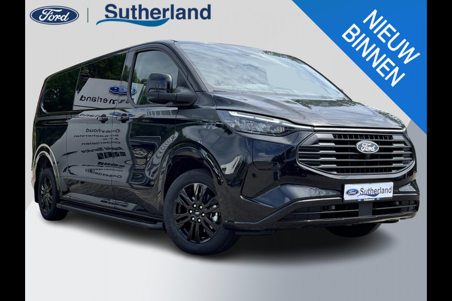 Ford Transit Custom 320 2.5 PHEV L2H1 Black Platinum DC ZUID | Ford Voorraad  | Prijs is excl. BTW EN BPM  | incl. €4.422,- korting! | Dubbele cabine Snoeks leder | Full led | Dubbele zij-schuifdeur | Direct uit voorraad leverbaar! | Full options